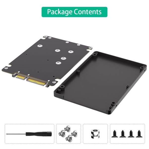 Full-size NGFF M.2 B Key/mSATA SSD to 2.5 SATA3 Адаптер 2 в 1 с пластиковым корпусом