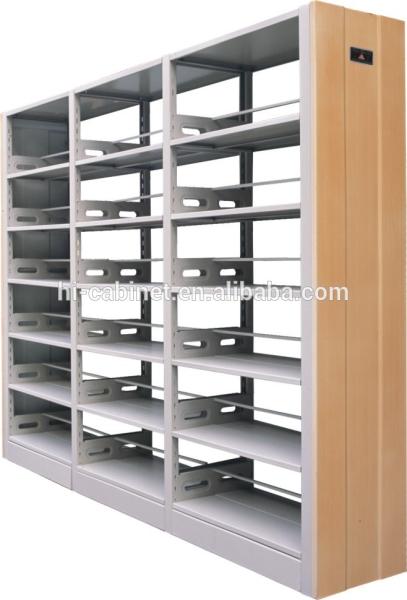Library 2.0mm Thickness Stainless Steel Metal Storage Rack Library Shelving