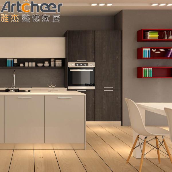 Customized Color and Movable Design Wooden Modular Kitchen Cabinets for Thailand Market