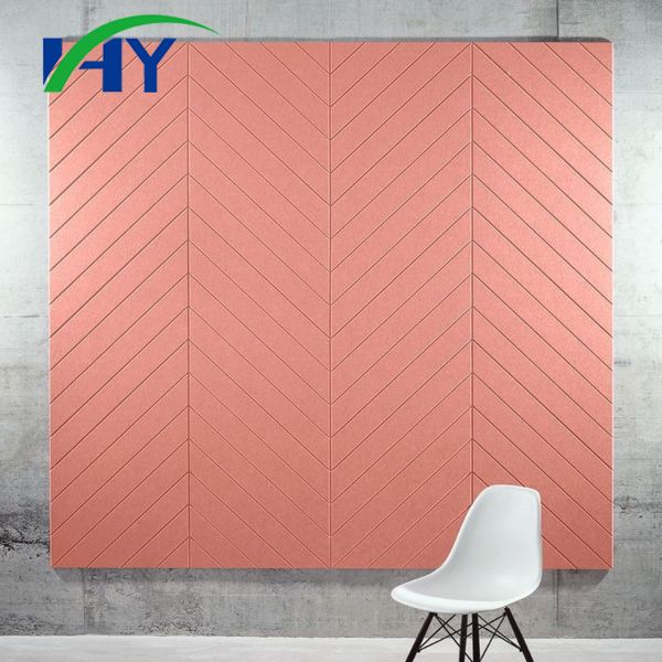 Flame Retardant PET Panels Acoustic 30x30cm Home Renovation Sound Absorption Panel