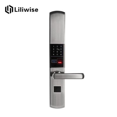 Senha liga de zinco de Digitas das fechaduras da porta eletrônicas óticas do sensor para a porta de madeira