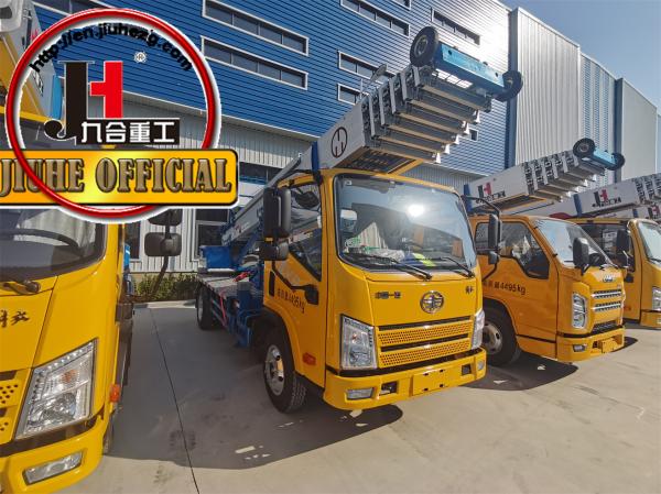 JIUHE Brand New JMC Double Row 32M 36M Bucket Truck Aerial Ladder Truck Hydraulic Telescopic Furniture Lifting Truck