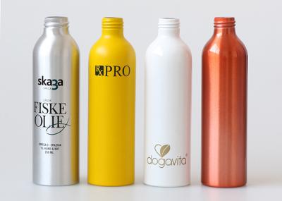 Garrafa cosmética de alumínio de prata vazia com bomba 500ml da loção reciclada