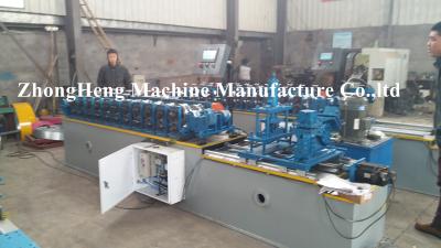 Rolling Up Steel Strip Door Frame Cold Roll Forming Machine With Manual Decoiler