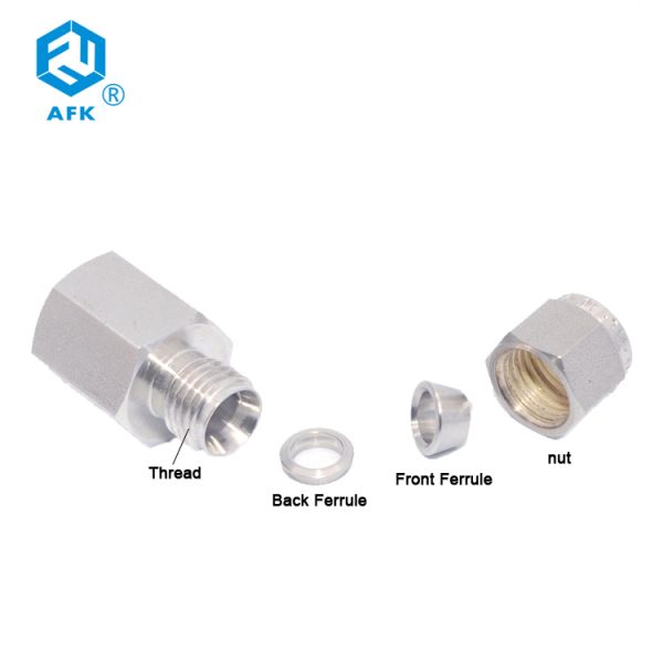 Шестиугольник потока соединителя 3000PSI трубы нержавеющей стали OD Ferrule выковал