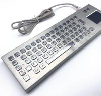 Clavier industriel en acier inoxydable avec pavé tactile pour PC Port USB Interface de type A