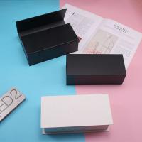 Empty Packaging Box Special Paper Magnetic Black Rectangular Flip Cover Paper Box Can Be Customized With Logo