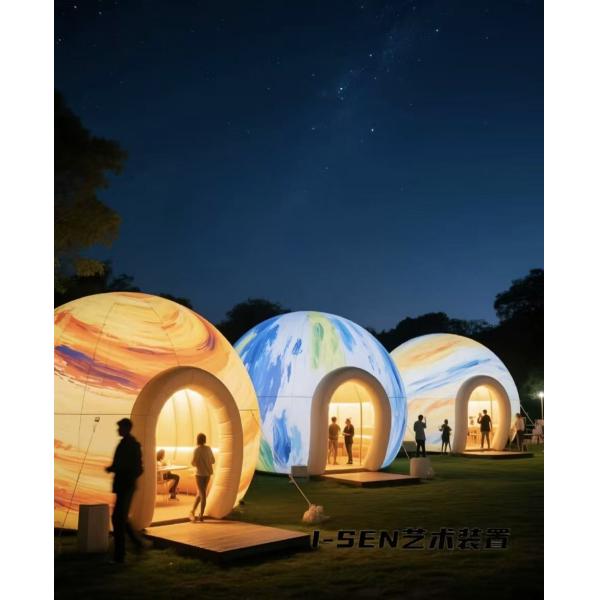 Custom PVC Dome Garden Outdoor Tent Canopy 6-8 Person For Camping Resort