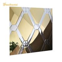 feuille d'acier inoxydable de relief par 8ft, feuille emboutie de miroir d'or du losange solides solubles