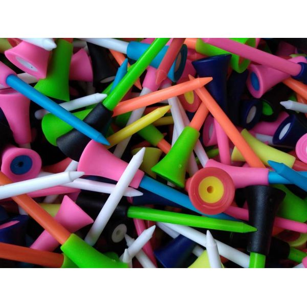 rubber golf tee , golf tees , golf tee (rubber head + plastic shaft)