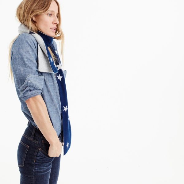 5GG Gauge Winter Intarsia Knitted Neck Scarf Warm Comfortable Easy To Wear