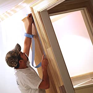 Easy Masking Paper Adhesive Tape, Brown General Purpose PAPER Adhesive Tape Masking Film For Car Painting Speedy Mask