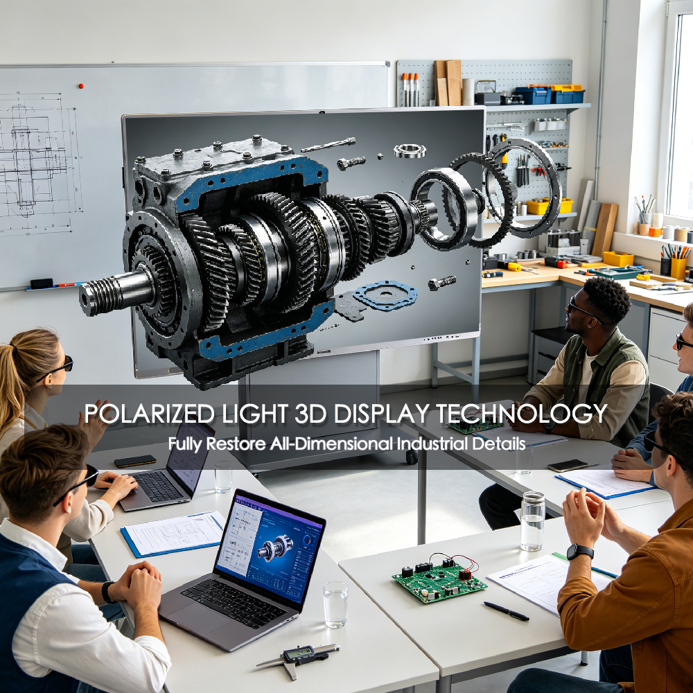 Polarization 3D display 208 inch ultra large LED all-in-one machine, high-definition imaging, high compatibility, stereoscopic image, full scene application
