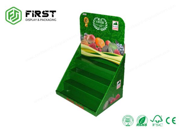 Custom Made Portable 4C Offest Printing Cardboard Recycled Paper Counter Display Stand