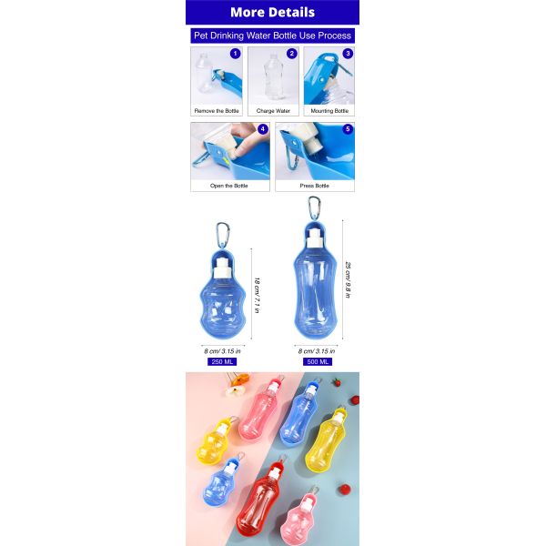 Travel Portable Dog Drinking Bottle Foldable Drinking Bowl For Outdoor Use