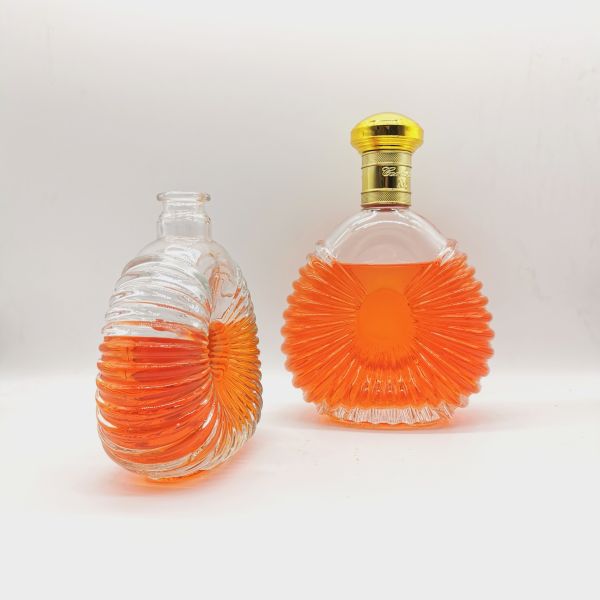 Botella de vidrio de 700 ml de vino, brandy, whisky y licor para estampado en caliente y vino