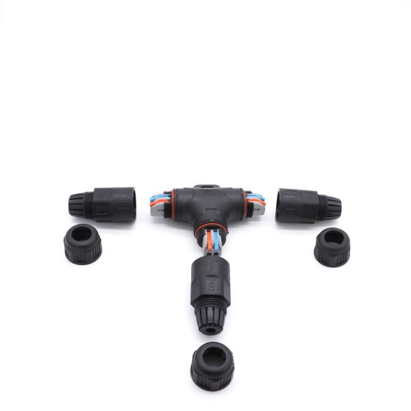 Outdoor Power 3 Way Outdoor Electrical Connector M25 PA66 UL Certified for Cable