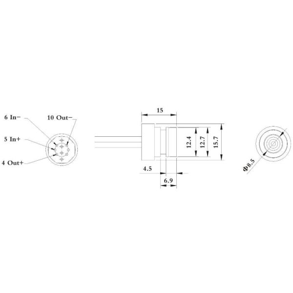 HT13V Mini Pressure Transmitter 13mm Silicon Diaphragm Type Level Sensor