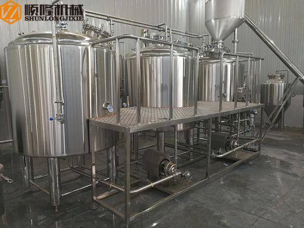 1000L Electric gas steam heating beer production equipment with malt hopper