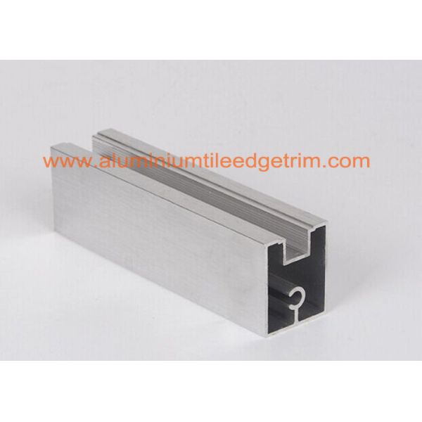 Brushed Aluminum Extrusion Profiles , Extruded Aluminium Sections For Wardrobe Doors