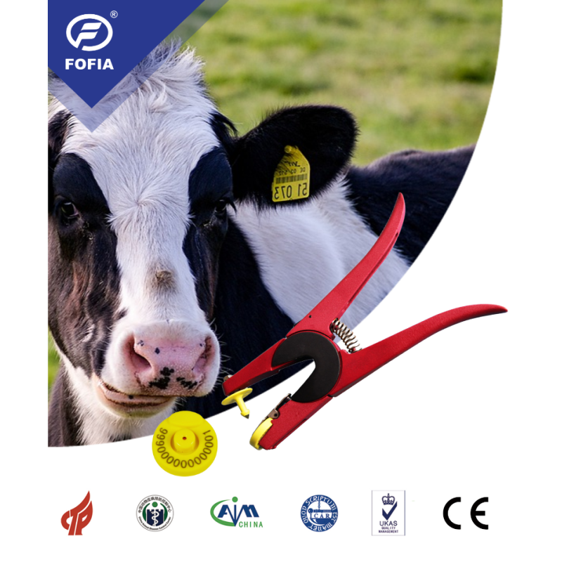 New Long Range Waterproof RFID LF Electronic Ear Tag with 1-Year Warranty for Cattle Pig Goat Livestock Tracking-Fofia ET907
