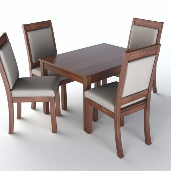 Modern Natural Wood Dining Room Armchairs with Backrest
