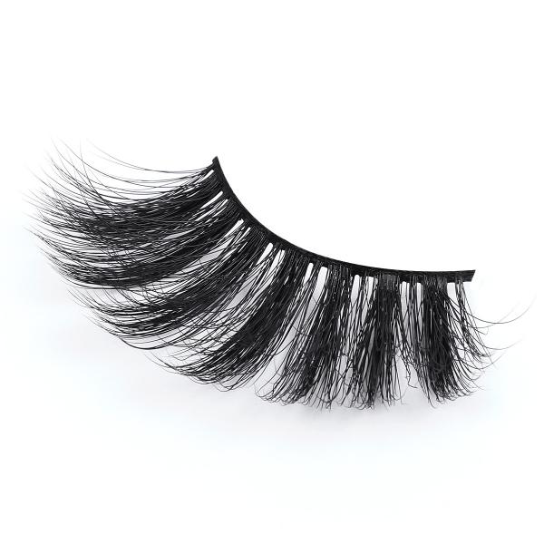 Black 3D Cruelty Free False Lashes , 25mm Vegan Fake Eyelashes