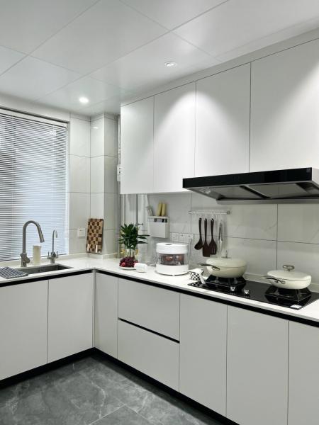 Wooden Furniture PVC Door Panel Economic Wood Wall Wholesale Kitchen Cabinet