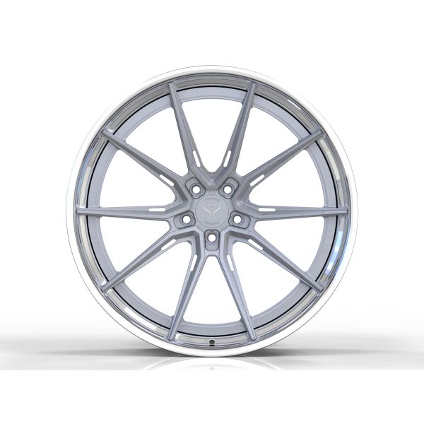 21 22 Inch 2Pieces Custom Forged Wheels Grey Rim High Polished Deep Concave 5X112 5X114.3
