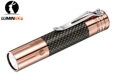 Portable Lumintop Prince Copper Flashlight , 18650 Battery Mini LED Torch Light