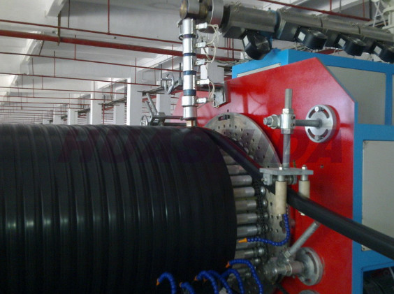 Skrg3000 HDPE Большой диаметр Тяжелый калибр Экструзионная труба с полой стенкой Намотка для изготовления пластиковых труб