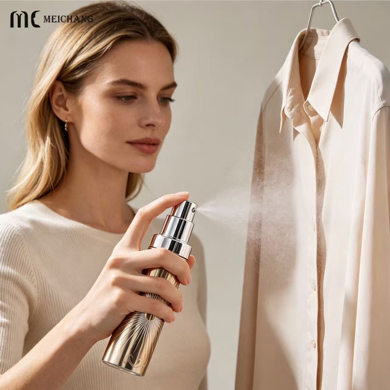 Vintage Engraved Metal Perfume Atomizer, 3ml Refillable Portable Fragrance Spray Bottle (MC-1209)