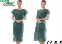 Vestido de paciente sem mangas de 40 gramas não tecido para sala de operação