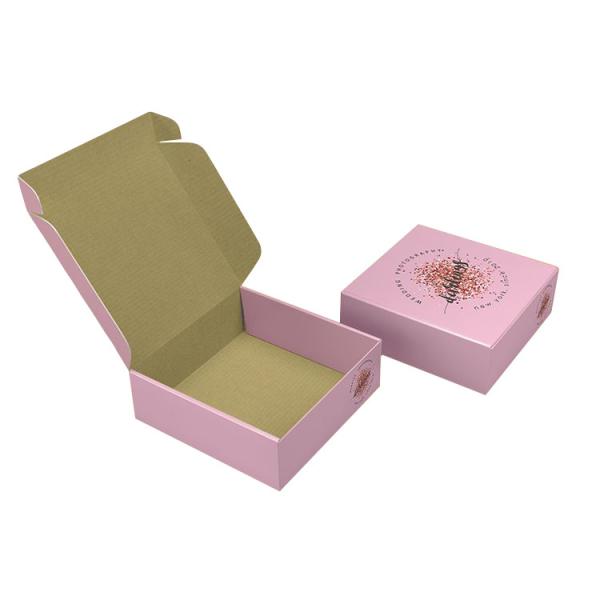 Small Durable Apparel Packaging Boxes Corrugated Cardboard Square Shipping Box