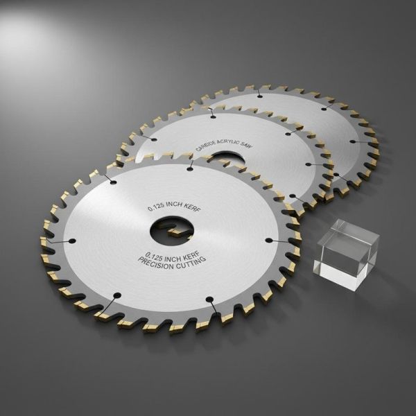 Carbide Acrylic Saw Blades with 0.125 Inches Kerf and High Blade Tension for Precision Cutting