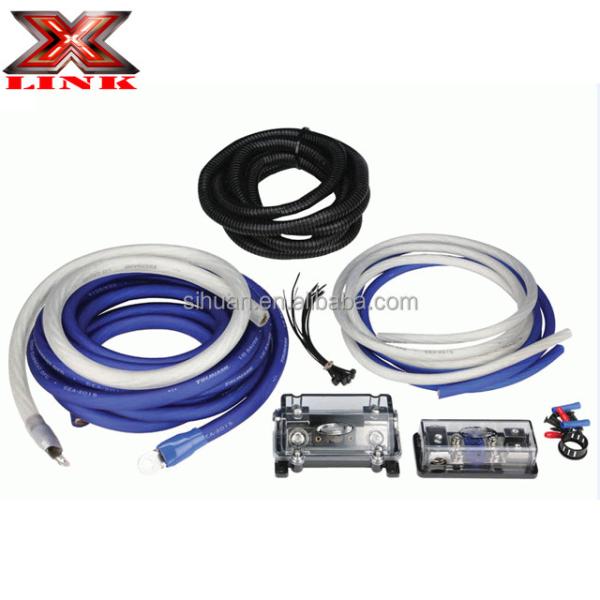 0 2 4 8 Gauge Sub Car Audio Amplifier Wiring Kit 1500 2500 3000 Watt with Materials