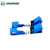 Perda de inserção rápida da manutenção programada 0.3dB do único modo do SC UPC OFC do conector da fibra ótica H09 azul