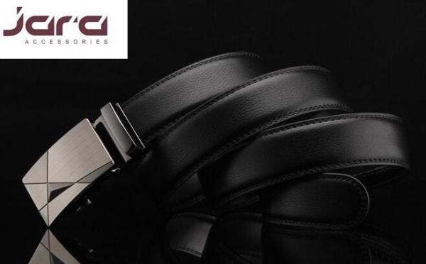 Dark Brown / Black Automatic Buckle Belt Split Leather Material Available