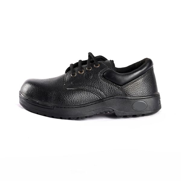 Embossed Cow Leather Steel Toe Lace Up Closure Puncture Slip Resistance Men'S Safety Toe Shoes