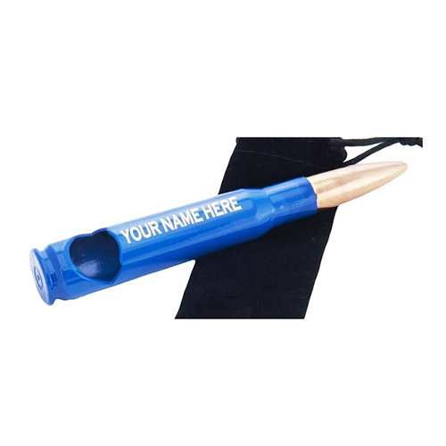 Cool innovative men gift box, die casting zinc alloy affordable gift, navy blue bullet bottle with printed logo