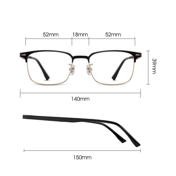 PARIM Anti Blue Light Eye Glasses Alloy Metal Optical Frame Spectacles Eyewear Eyeglasses #81412 B1/B2/B3