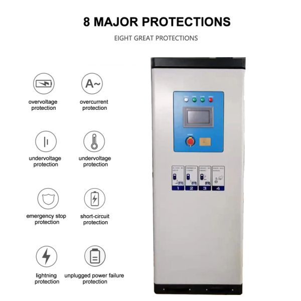 Fast Charger GB/T 60KW DC Car EV Charger Station LCD With Payments