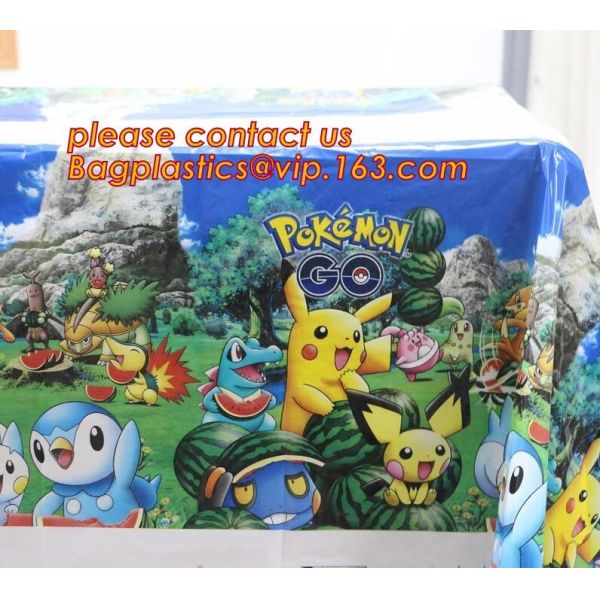 Поставки tablecover партии детей мультфильма скатерти дня рождения с днем рождения пластиковые, рождение ZLDECOR прекрасное 108cm устранимое