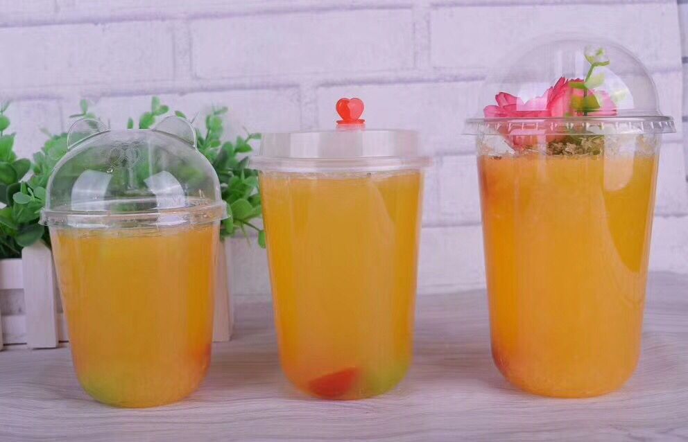 Цвет холодного устранимого пластикового любимца чашек 16oz прозрачный непрозрачный просвечивающий
