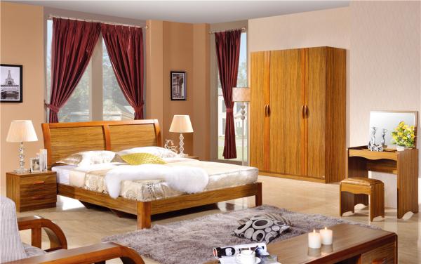 modern wooden 1.5m bed room set furniture