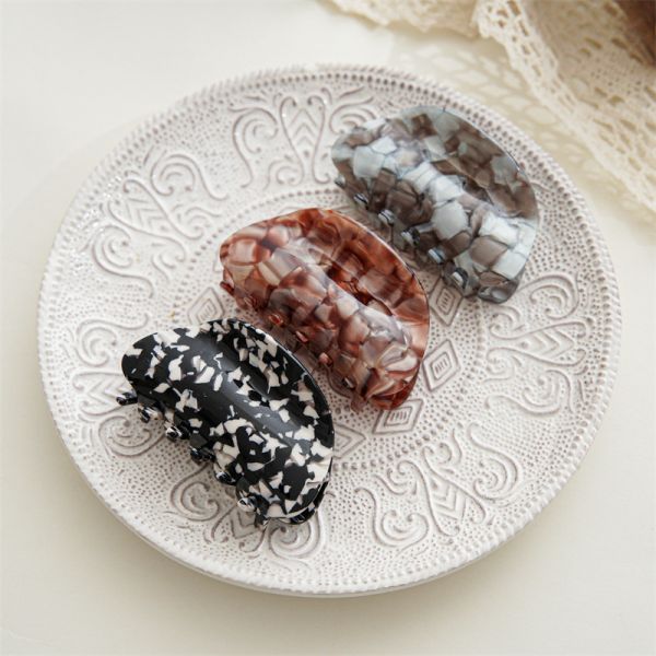 French acetic acid hair clip women accessories temperament shark large back hair clip headwear
