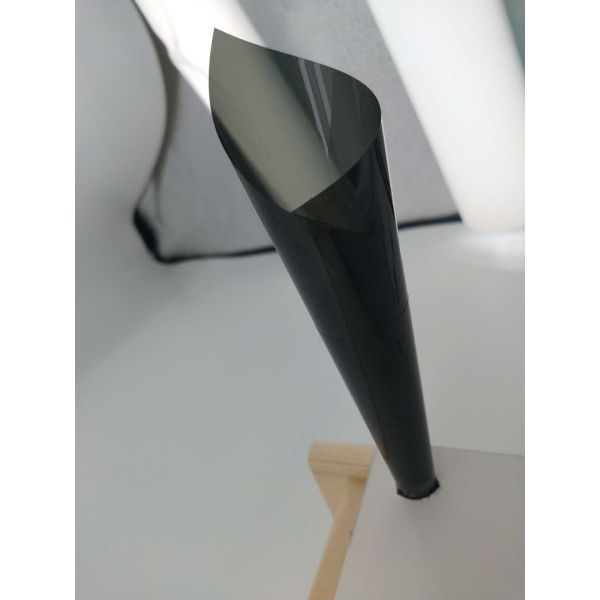 Black Automotive Tinted Film For Windows Static Cling Decorative / Protective