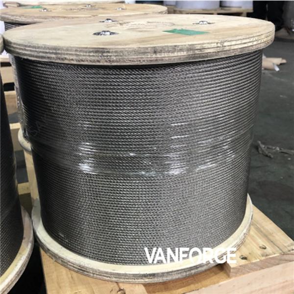Round Marine Grade Stainless Steel Cable For Ship / Offshore Platform
