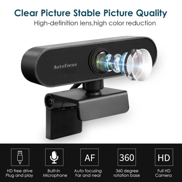 Câmara web do Usb do portátil da câmara web 4k do Autofocus com microfone, FCC 1080p