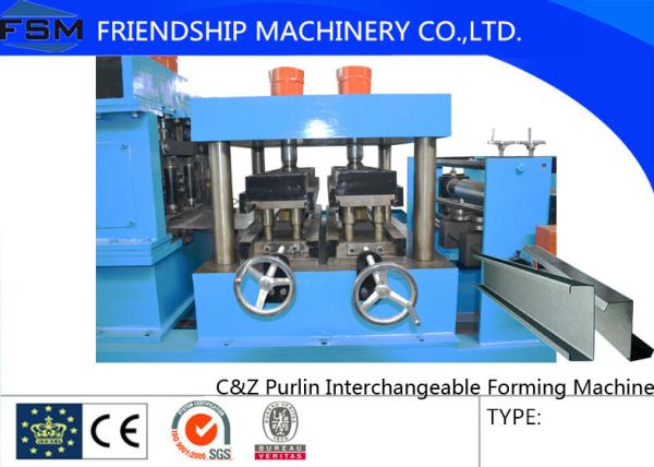 Automatic C Z Purlin Roll Forming Machine 1.5 - 3.0mm Thickness
